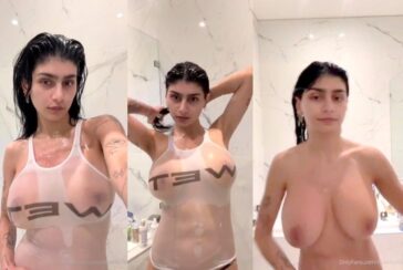 mia khalifa nude wet tank top shower onlyfans livestream leaked 1024x686 1