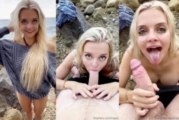 trippie bri beach blowjob with cum swallow video leaked 1024x686 1