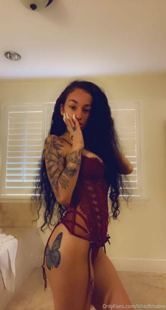 bhad bhabie lingerie striptease onlyfans video leaked fxeurz 550x1024 1