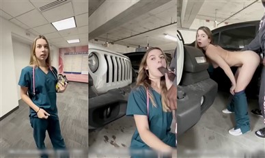 izzy swallows nurse fucks stranger in parking lot video leaked