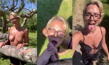 savvy suxx cum walk in public garden video leaked